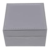 SOLUSTRE PU Uhr Aufbewahrungsbox Einzelne Stoßfeste Uhrenschachtel für Herren Damen Armbanduhr Armband Stilvoller Uhrenhalter Schmuck Organizer mit Flexiblem Fach Eleganter Uhrenkasten für