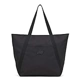 Skechers Tasche Damen Vintage Wasserdichte Bags Tote Handtasche Umhängetasche Schultertasche Shopper mit Multifunktionstasche für Tägliche Schule Arbeit Reisen (Schwarz)