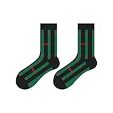 Strümpfe Damen Cheerleader Weihnachtssocken für Damen, Frühling, und Winter, Paare, mittlere Wadensocken, Weihnachtsmann, Schneemann, Geschenkstrümpfe Strümpfe Schurwolle (Green, One Size)
