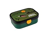 Mepal - Lunchbox Campus - Bento Lunchbox für Kinder - Brotdose mit Bento-Fach & Gabel - Meal Prep Box mit Clip-Verschluss - BPA-frei & Spülmaschinenfest - 750 ml - Dino