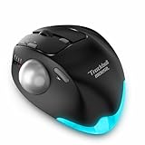 zelotes Kabellose Trackball Maus,Bluetooth Maus,4800DPI,8 Tasten,Daumenbedienung,Wiederaufladbar, Ergonomische Maus,Maus Kabellos Funkmaus für Laptop,PC,Pad