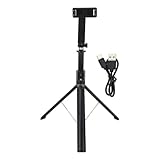 All-in-One-Telefon-Selfie-Stick, Kabellose BT-Fernbedienung, um 360 Grad Drehbarer, Ausziehbarer Stativ-Selfie-Stick für Live-Übertragungen, Zum Ansehen von Videos, Zum Teilen