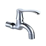 SXWYLZ Kaltwasser Waschtischarmatur Wandmontage, Waschbecken Armaturen, Mop Pool Wasserhahn, Einhebel Bad Armatur Kupfer,Chrom