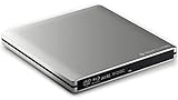 techPulse120 USB 3.1 Typ-C externer M-Disc BDXL Blu-ray Brenner Player Superdrive Laufwerk BD DVD CD Slim für Computer PC Desktop Notebook Windows Mac OS Apple iMac MacBook Pro Air Aluminium Silber