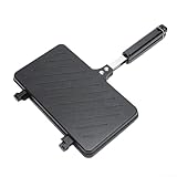 Camping-Sandwich-Maker, antihaftbeschichtet, Camping-Sandwich-Maker, Pfanne mit doppelseitigen Heizplatten für Outdoor-Kochen, Zuhause, Küche