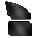 ZATOOTO Sonnenschutz Auto, Sichtschutz Auto, Sonnenschutz Magnetisch, Auto Fenster Verdunkelung, Auto Sonnenschutz Kinder, UV Schutz, Schwarz, 4 Stück