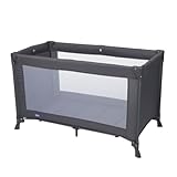 Chicco Good Night Babyreisebett für Babys und Kleinkinder von der Geburt bis zu 15 kg, faltbar und kompakt, Reisebett mit Mesh-Fenster und Reisetasche, Grau