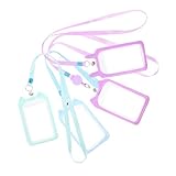 SHOWERORO 4 Stück Cartoon-kartenhalter Aus Silikon Ärmel Für Namensschilder Ausweishalter Lanyards Für Ausweise Schlüsselband Mit Kartenhalter Namensschild-lanyard Ausweishülle Kieselgel