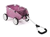 Bayer Chic 2000 - Ziehwagen Skipper, Kleiner Bollerwagen für Teddys, Puppen und Spielzeug, Jeans pink, 660-62, 46 x 30 x 29 cm