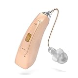 Elektrisches wiederaufladbares Soundgerät mit Noise Cancelling, 32-Kanal Digital Klanggerät Leicht & Diskret, inkl. 3 Ohrpassstücke (S/M/L) – speziell für ältere Menschen entwickelt, Beige, einzeln