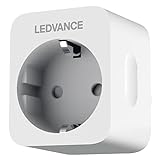 LEDVANCE wlan Steckdose, Wifi Stromzähler für Steckdose für das SMART Home. Kompatibel und Steuerbar mit google, Alexa oder per App, 2,4GHz, 1er-Pack, Indoor Plug
