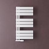 doporro Heizkörper Bad Handtuchheizkörper 76x40cm Badezimmer Badheizkörper Badheizung Handtuchtrockner Handtuchwärmer Seitenanschluss Weiß