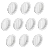 Gedotec Lüftungsgitter rund insektenabweisend | 10 Stück Abluft-Gitter weiß 44 mm | Innen und Außen | BREATHE | Luftrosette geschlitzt aus Kunststoff | mit Abdeckrand zum einlassen | Belüftungsgitter