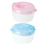 HAPINARY 2st Rotierendes Milchpulverfach Zwillingskinderwagen Für Neugeborene Behälter Für Babynahrung Reisespender Halter Für Babynahrung Fall Für Säuglingsnahrung Formelspender Plastik