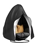 Wasserdichte Schutzhülle zum Aufhängen von Eierstühlen, Outdoor-Schaukelstuhl, Rattan & Korbmöbel, schwarz (115 x 190 cm) – langlebig und witterungsbeständig