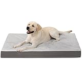 KSIIA Orthopädisches Hundebett Grosse Hunde, Hundekissen Waschbar 105x70cm, Hundebetten mit Abnehmbarer Deckel, Hundematte Doppelseitig Wendbare, Grau