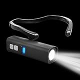 Stirnlampe mit Ohrclip – Ohrenschützer mit Bewegungssensor, wasserdichte Wanderausrüstung, Taschenlampe, Camping-Scheinwerfer zum, Klettern, Wandern, Radfahren, Bergsteigen