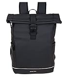 Daniel Ray Rucksack Kurierrucksack Daypack Highlands Größe Large DIN A4 Laptop Fach Fahrradrucksack Daypack Herren Damen Plane wetterfest 1086M + Schlüsselmäppchen (Black 00)