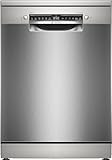 BOSCH SMS4HTI00E Stand-Geschirrspüler Serie 4, Freistehende Spülmaschine mit Besteckschublade, 60 cm, Home Connect, Extra Trocknen, RackMatic, Silence Programm, Silver Inox
