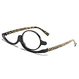 DWFEYOI Make-up Brillen, Drehbare Einzellinsen Schminkbrille, Drehbare Make-Up-Brillen,Tragbare Flip Nach Unten Kosmetik Brille für Frauen, Make-up Essential Werkzeug