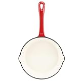 Fafeicy Grillkochgeschirr, Gusseisen, die Nicht Ausgestattete, Emaillierte Bratpfanne Zum Kochen (16 cm)