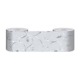 Generisch Selbstklebende Tapetenbordüre, Länge 500cm, Verstärkter PVC-Wandbordürenaufkleber zum Abziehen und Aufkleben, Dekorative Bordüre, Abriebfest, Wasserfest, Leicht zu Reinigen-Flower 2 ||5cm