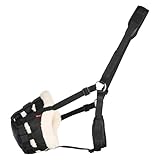 Imperial Riding Fressbremse „Fur“ Weidemaske mit Fellfutter & Gummiplatte, Schwarz, Pony
