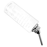 Milisten Automatischer Haustier Wasserspender Edelstahl Wasserflasche für Kaninchen Hamster Meerschweinchen Chinchilla mit Auslaufsicherem Druckfestem Design und Transparenter Anzeige