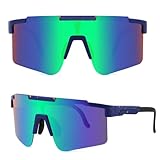 1xFahrradbrille,Fahrrad Sonnenbrille Herren mit Verstellbarem Bügel,Sportbrille Rennrad Brille Schnelle Brille Herren Damen,Polarisierte UV400 Schutzbrille Radsportbrille zum Laufen Glof Ski im Freien