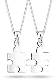 Elli Halskette Damen Set Partner Puzzlestücke Verbundenheit in 925 Sterling Silber
