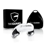 THE GUARD – Mundschutz für Kontaktsportarten jeder Art, inkl. Aufbewahrungsbox I Individuell anpassbar, BPA frei & geschmacksneutral I Sport Zahnschutz für Boxen, Kampfsport & Hockey I White/Black