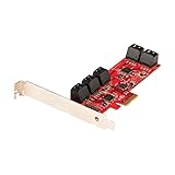 StarTech.com PCIe SATA Controller Karte - 10 Port SATA 3 Erweiterungskarte/Kontroller - 6Gbit/s - Full- und Low-Profile Blende - PCI Express Festplatten kontroller/Adapter (10P6G-PCIE-SATA-CARD)