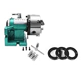 XUHONGYA Drehtisch für Fräsmaschinen, Divisionskopf-Set mit 5-Zoll / 125-mm-3-Zangen-Futter, für das Fräsen, Schleifen und Bohren
