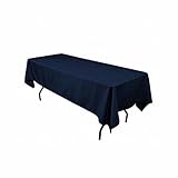 rechteckig Tischdecke, Polyester, 152,4 x 365,8 cm von Runner Linens Factory dunkles marineblau