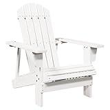 vidaXL Adirondack-Stuhl Weiß 69x85x90,5 cm Massivholz Tanne