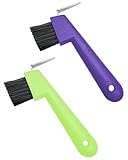 KGDUYC 2 Stück Hufkratzer Pferdekopf Hufauskratzer - Hufauskratzer Pferdepflege Zubehör Hufkratzer Antirutschgriff Pferd Grooming Tools Hufkratzer für Pferde Esel Ziegen Huf,Farbe zufällig