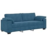 vidaXL 3-Sitzer-Sofa Blau 178 cm Samt