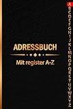 Adressbuch: adressbuch mit register a-z, Adressbuch Zum Eintragen für bis zu 300 Einträge | Telefon & Adressbuch