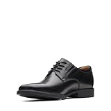 Clarks Herren Tilden Plain Derby, Black Leather, 47 EU