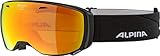 ALPINA ‎A7246 ESTETICA - Verspiegelte, Kontrastverstärkende & Polarisierte OTG Skibrille Mit 100% UV-Schutz Für Erwachsene, black matt, One Size