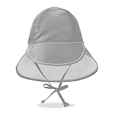 Sienna Unisex 2t-4t Sonnenschutz für Kleinkinder, breiter Krempe Sonnenhut, Baby-Sonnenhut mit Kinnriemen, Babyhüte für Strand, Dunkelgrau, 2-4 r, Dunkelgrau, 2-4 �r