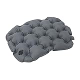 PawwJoy Aufblasbares Sitzkissen, Camping-Luft-Sitzpolster, kompakt, verschleißfest, vielseitiges Stadion-Sitzpolster für Outdoor-Aktivitäten auf dem Rasen- Grau