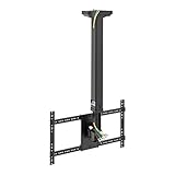 Generisch Verstellbare Deckenhalterung für Flachbildfernseher (40–65 Zoll), trägt bis zu 45 kg, max. VESA 600 x 400 mm, schwarz – perfekt für Heimkino und platzsparende Lösungen