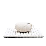Leewadee Meditationskissen Set Sitzkissen Rund Zafu Yoga Kissen Zabuton Yogakissen Meditationskissen Meditation Zubehör Yoga Sitzkissen Yoga Meditationskissen, Kapok, Natur
