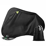 BigDean Fahrradabdeckung wetterfest & wasserdicht aus Polyester 210D Gewebe – strapazierfähige Fahrradschutzhülle für 1-2 Fahrräder, Motorräder und Roller geeignet