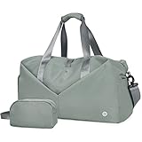 Ceneda Sporttaschen Klassische Reisetasche mit Schuhfach und Kulturtasche Sporttasche Damen Herren Tragbare schwimmtasche Sporttasche groß Gym travel Bag Wochenendtasche Yoga Tasche (Dunkelgrau)