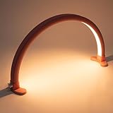 DeeDuud LED Schreibtischlampe mit stufenlos einstellbarer Helligkeit und Farbtemperatur (2700-5600K), halbmondförmig, ideal für Büro und Beauty-Anwendungen, rosa