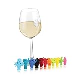 Vacu Vin 1886060 GlassMarker Party People 12er Set, Einheitsgröße (12er Pack), Bunt