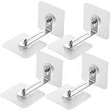ARTSEWPLY 4 Stück Teiliges Klebende Einstellbare Möbel wandanker zur Kindersicherung Stoßfeste Kippsicherung für Schränke und Tv möbel Einfache Montage ohne Bohren Geeignet für