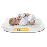 BabyScale Digitale Babywaage. LCD-Hintergrundbeleuchtung. Tara- und Hold-Funktion. Integriertes Längenmaß. Kapazität bis 20 kg (44 lb). Misst in Pfund, Kilo und Unzen. Batterien inklusive.